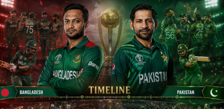 Pakistan National Cricket Team Vs Bangladesh National Cricket Team Timeline