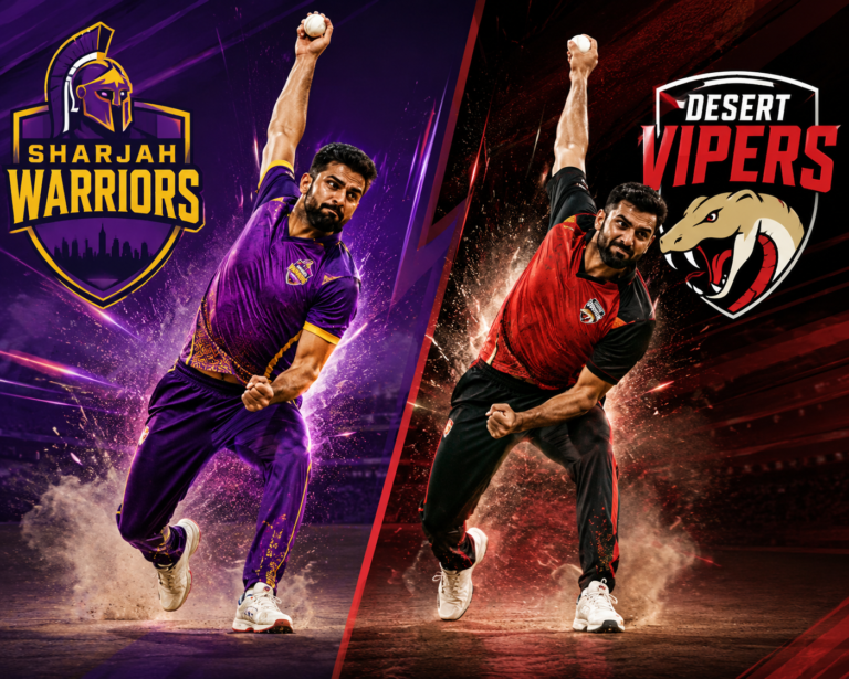 Sharjah Warriors Vs Desert Vipers Match Scorecard