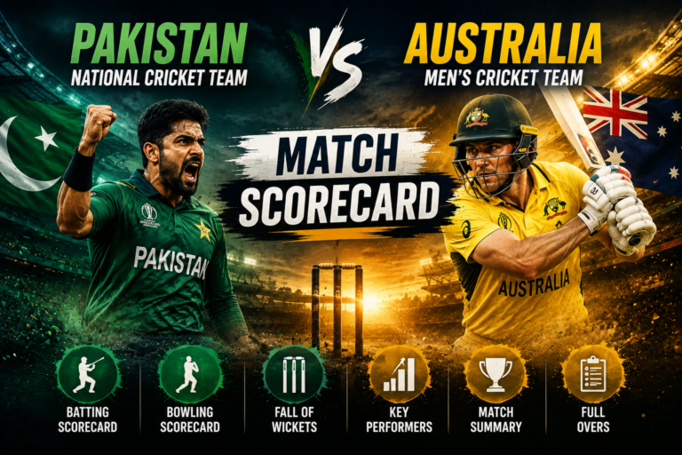 Pakistan National Cricket Team Vs Australian Men's Cricket Team Match Scorecard