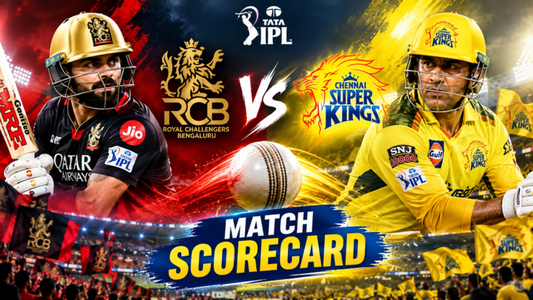 Royal Challengers Bengaluru Vs Chennai Super Kings Match Scorecard
