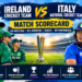 Ireland cricket team vs Italy national cricket team match scorecard with players, teams and T20I results